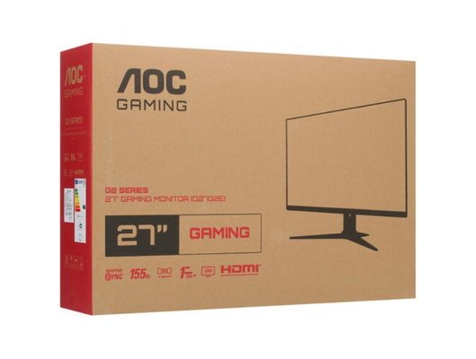 Монитор игровой AOC C27G2E черно-красный