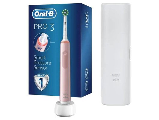 Зубная щетка электрическая ORAL-B Pro 3 (3500)/D505.513.3X Розовая