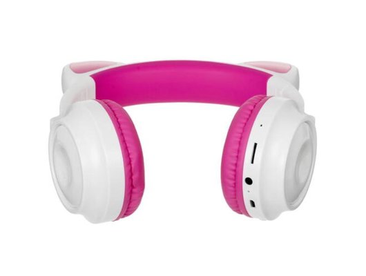Наушники накладные QUMO PARTY CAT ВТ 0025 БЕЛО-РОЗОВЫЙ