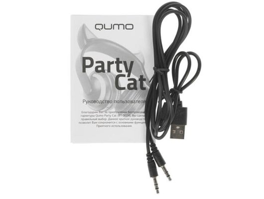 Наушники накладные QUMO PARTY CAT ВТ 0024 ЧЕРНЫЙ