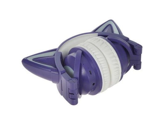 Наушники накладные QUMO PARTY CAT MINI ВТ 0050 ФИОЛЕТОВО-ГОЛУБЫЕ