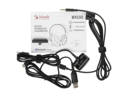 Игровые наушники беспроводные A4Tech Bloody MR590 черный (MR590 Sport RED)