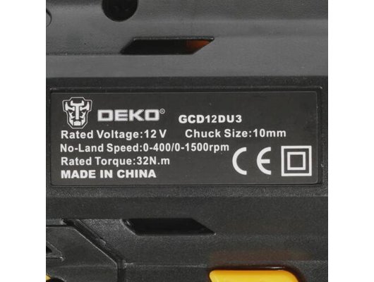 Дрель-шуруповерт DEKO GCD12DU3 SET2 FU-Li-Ion (063-4146)