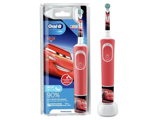 Зубная щетка электрическая для детей ORAL-B Vitality Pro D103 Kids Cars (Красный)
