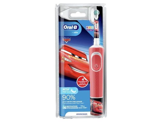Зубная щетка электрическая для детей ORAL-B Vitality Pro D103 Kids Cars (Красный)