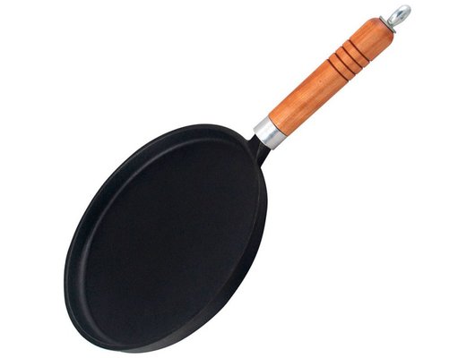 Сковорода для блинов MALLONY 985039 CP-23 блинная чугунная, съемная ручка