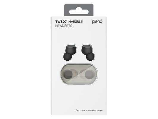 Гарнитуры TWS стерео PERO TWS07 INVISIBLE BLACK