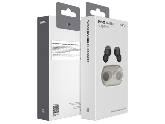 Гарнитуры TWS стерео PERO TWS07 INVISIBLE BLACK