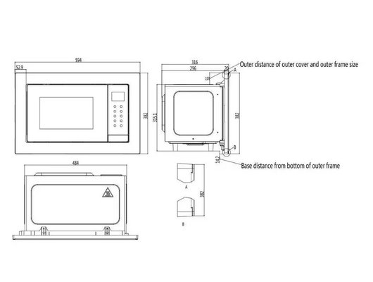 Встраиваемая микроволновая печь HAIER HMX-BTG207W