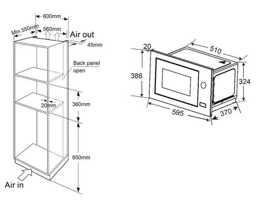 Встраиваемая микроволновая печь HAIER HMX-BPG259B
