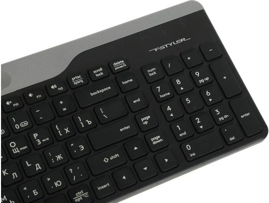 Клавиатура беспроводная A4Tech Fstyler FBK25 черный/серый (FBK25 BLACK)