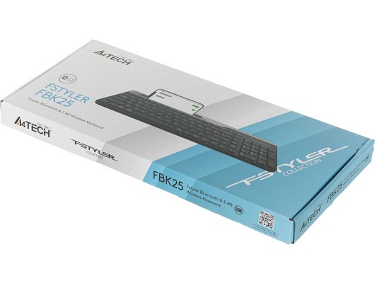 Клавиатура беспроводная A4Tech Fstyler FBK25 черный/серый (FBK25 BLACK)