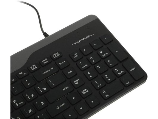 Клавиатура проводная A4Tech Fstyler FK25 черный/серый (FK25 BLACK)