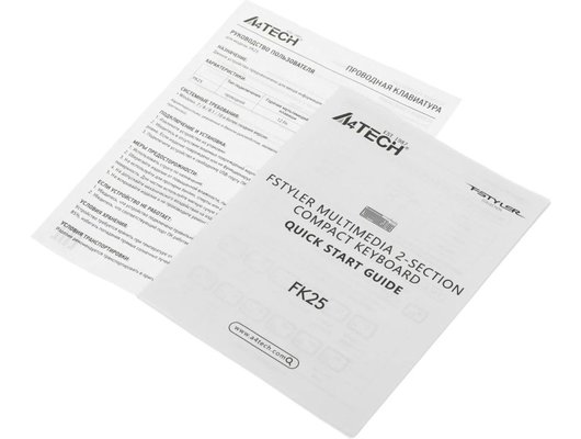 Клавиатура проводная A4Tech Fstyler FK25 черный/серый (FK25 BLACK)