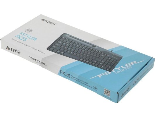 Клавиатура проводная A4Tech Fstyler FK25 черный/серый (FK25 BLACK)