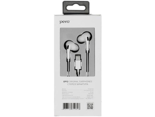 Гарнитуры проводные PERO EP12 TYPE-C CONNECTOR БЕЛАЯ