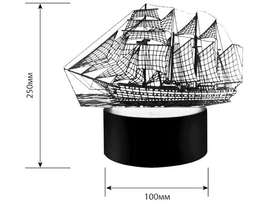 Декоративный светильник Camelion NL-404 Фрегат 3Вт/RGB/USB
