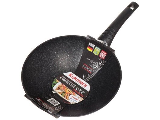Сковорода WOK KUKMARA свкмт280а WOK (темный мрамор)