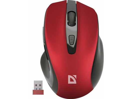 Мышь беспроводная Defender Prime MB-053 черно-красная