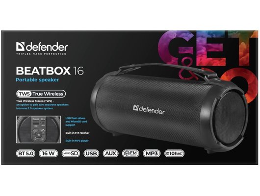 Портативная акустика DEFENDER Beatbox 16