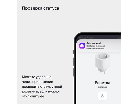 Умная розетка ЯНДЕКС YNDX-00540BLK Черная