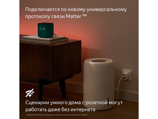 Умная розетка ЯНДЕКС YNDX-00540WHT Белая