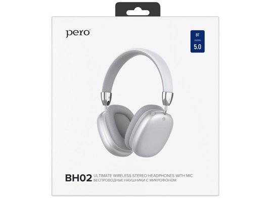 Наушники полноразмерные PERO BH02 SILVER