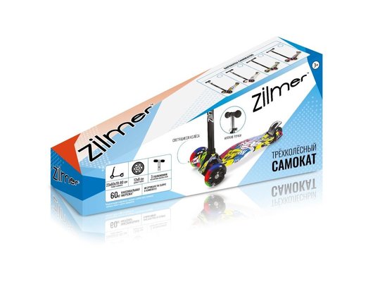 Самокат Zilmer ZIL1812-209 красный