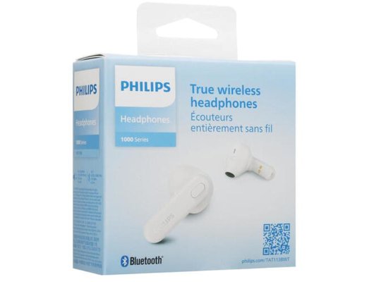 Гарнитуры TWS стерео PHILIPS TAT1138WT БЕЛЫЙ