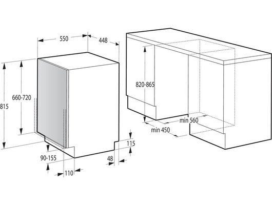 Встраиваемая посудомоечная машина GORENJE GV522E10S