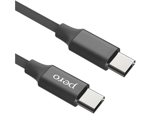 Кабель PERO DC-05 Type-C to Type-C, 3А, 60W, 2м, Black