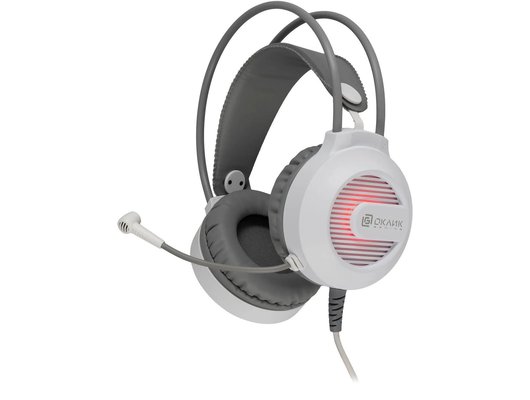 Игровые наушники проводные Oklick HS-L300G белый