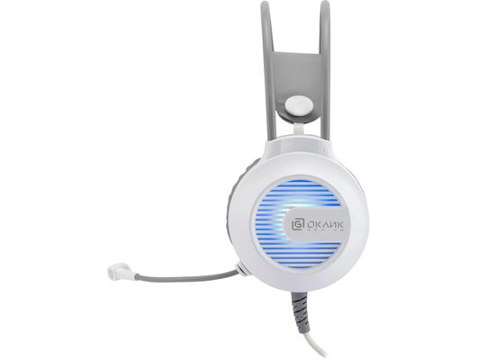 Игровые наушники проводные Oklick HS-L300G белый
