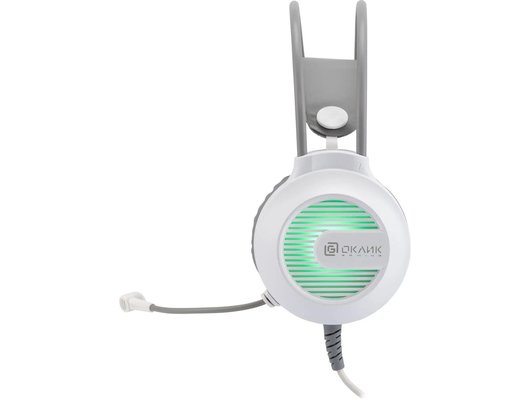 Игровые наушники проводные Oklick HS-L300G белый