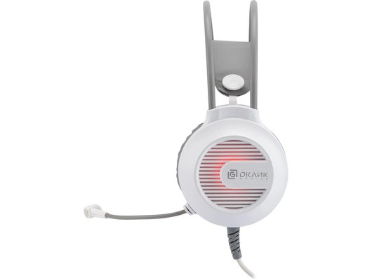 Игровые наушники проводные Oklick HS-L300G белый