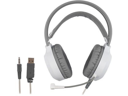 Игровые наушники проводные Oklick HS-L300G белый