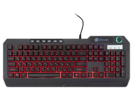 Клавиатура проводная игровая Oklick 715G черный