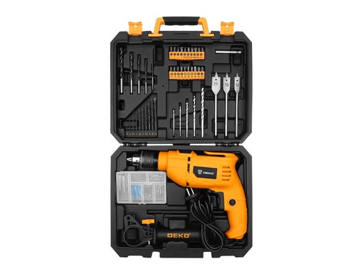 Ударная дрель DEKO DKID600W (кейс + набор инстр) (063-4157)