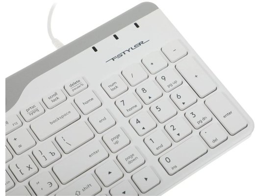 Клавиатура проводная A4Tech Fstyler FK25 белый/серый (FK25 WHITE)