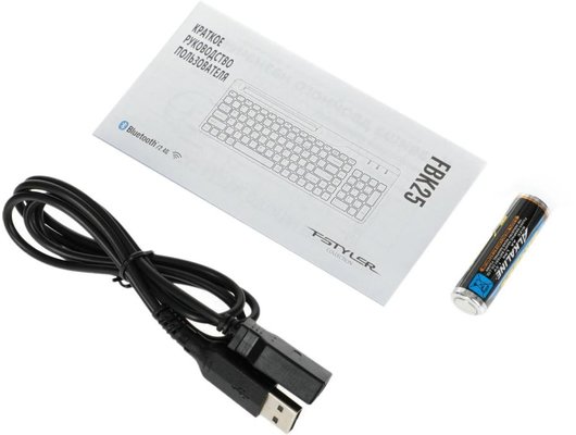 Клавиатура беспроводная A4Tech Fstyler FBK25 белый/серый (FBK25 WHITE)