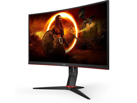 Монитор игровой AOC CQ27G2S черно-красный