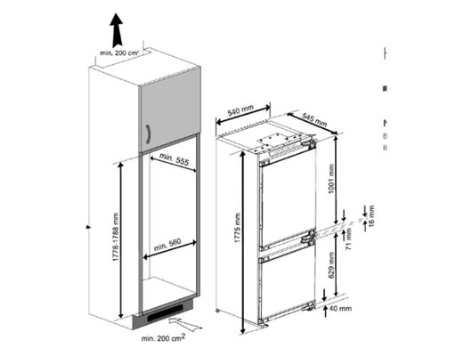 Встраиваемый холодильник HOTPOINT HBT 18