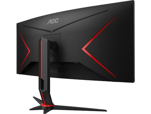 Монитор игровой AOC CU34G2X черно-красный