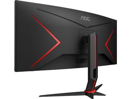 Монитор игровой AOC CU34G2X черно-красный