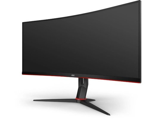 Монитор игровой AOC CU34G2X черно-красный