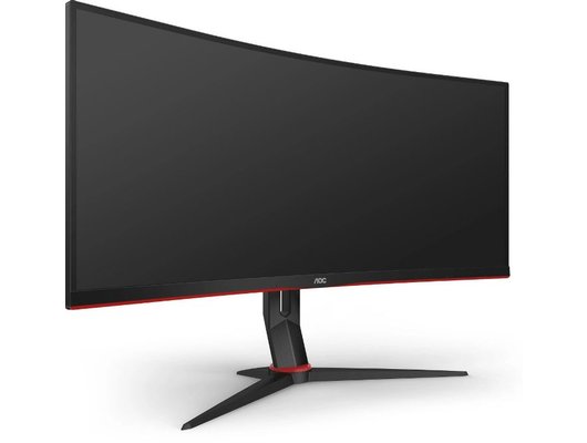 Монитор игровой AOC CU34G2X черно-красный