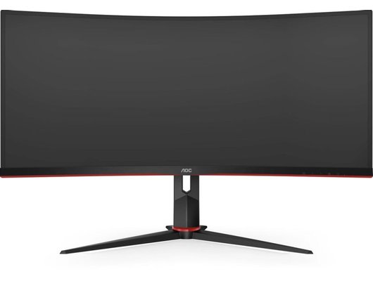 Монитор игровой AOC CU34G2X черно-красный