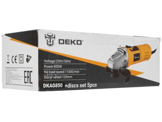Углошлифмашина DEKO DKAG850 (085-1007)