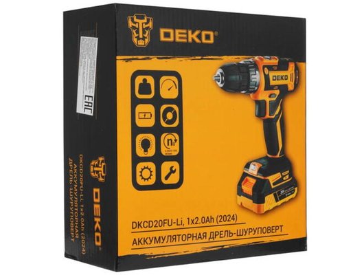 Дрель-шуруповерт DEKO DKCD20FU-Li (063-4149)