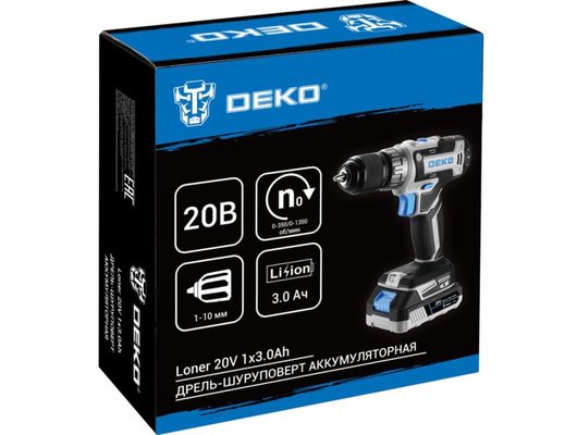 Дрель-шуруповерт DEKO Loner 20V (085-1006)